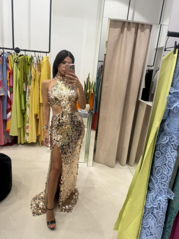 Gold maxi dress