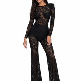 Lace jumpsuit black